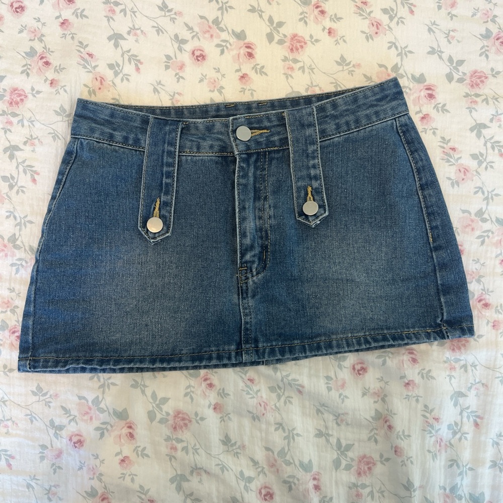 SHEIN Blue Denim Mini Skirt